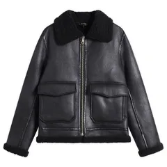 アーペーセー レディース アウター ジャケット・ブルゾン APC Tommy Faux Shearling Jacket Black ブラックのサムネイル