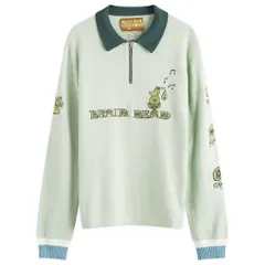 ブレインデッド メンズ アウター パーカー・スウェット ハーフジップ シャツ Brain Dead Lex Half Zip Sweatshirt Mint ミントのサムネイル