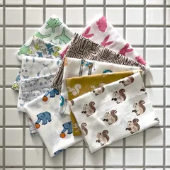 インド ブロックプリント生地 ミニカットクロス10枚セット*アニマル*42 ファブリック はぎれ 端切れ IF0170