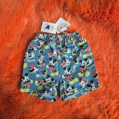日本 Disney ミッキー ミニー デニム ハーフパンツ キッズ 100 新品