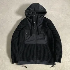 DIESEL ローゲージニット x メルトンウール 切替ミリタリー サンプリング ジャケット ブルゾン ディーゼル