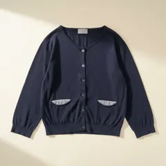 マーガレットハウエル×ジョンスメドレー 薄手 ニット カーディガン ダークネイビー サイズ2