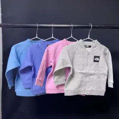 キッズ ジップアップ ジャケット グレー/ブルー/パープル/ピンク