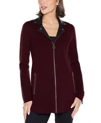 ベルディーニ レディース アウター ジャケット・ブルゾン セーター Belldini Womens Black Label Collared Sweater Jacket Black Cherry Black ブラック