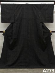浦野理一 経節紬 格子文 正絹 躾糸付き A273 - メルカリ
