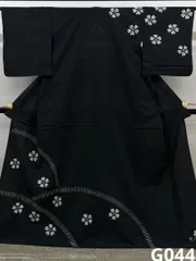 有松鳴海絞り 浴衣 夏物 桜 綿 墨黒地 G044 - メルカリ