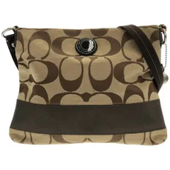 コーチ　シグネチャー　キャンバス　ベージュ　ショルダーバッグ　1048