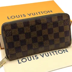 ルイヴィトン ダミエ エベヌ ジッピーウォレット 長財布 ラウンドファスナー お札入れ ゴールド金具 男女兼用 ブラウン 茶色 レザー N60015