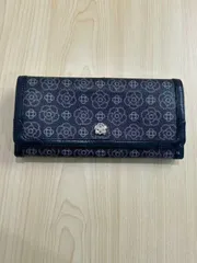 クレイサス CLATHAS 長財布 花柄 総柄 ブラック がま口 美品