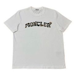 モンクレール 迷彩ロゴ M ホワイト ワッペン Tシャツ 国内正規品 5S291