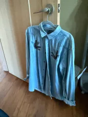 アメリカン レグ デニム シャツ m