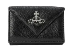 ヴィヴィアン・ウエストウッド リーヴィーガン グレイン エンベロープ ポケット ビル フォールド ブラック