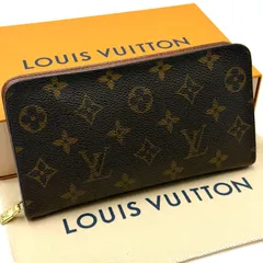 ルイヴィトン LOUIS VUITTON モノグラム ポルトモネジップ ラウンドファスナー 長財布 お札入れ ゴールド金具 男女兼用 ブラウン レザー M61727