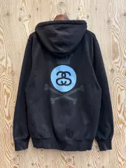 00s ステューシー Sリンク クラウン フーディー ジップアップ