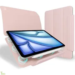 MS factory iPad Air 11インチ ケース M4 M3 M2 第5/4世代 用 マグネット吸着式 カバー Pro 11 2018 スリム 軽量 アイパッドエアー 10.9インチ 第5世代 第4世代 ピンクサンド IPDA4-S-MAGC-PK