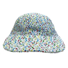 シャネル ツイード キャップ ベースボールキャップ ラメ ホワイト マルチカラー ポリエステル コットン 17S CHANEL 上品 洗練 高級感 軽量 実用性 存在感
