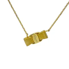フェラガモ ヴァラ リボン ネックレス ペンダント アクセサリー ジュエリー ロゴ ゴールド 760547 998985 Salvatore Ferragamo 上品 洗練 高級感 華やか 存在感 装飾美