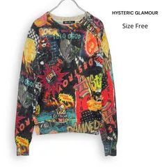 M2677/ HYSTERIC GLAMOUR ヒステリックグラマー 総柄 モヘア ニット