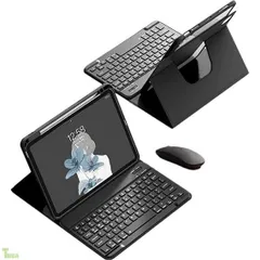 マウス付き iPad Air 11インチ2026/2025/2024 用のキーボードケース iPadPro11 第 4 3 2 1世代用の/ Air5 /Air4 用 360度回転式 マグネット 分離式 透明カバー 取り外し可能 Bl 縦置き，黒（四角いキー）
