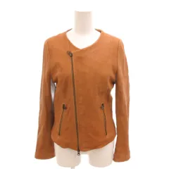 ジュエルチェンジズ Jewel Changes アローズ ラムレザージャケット ライダース ノーカラー ダブル 40 キャメル /YJ ■GY58