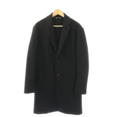 ザラ ZARA チェスターコート ロング M 黒 ブラック 無地 /RR ■ECE003