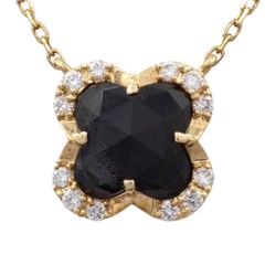 ヴァンドーム青山 K18 ブラックカルセドニー ダイヤモンド ネックレス