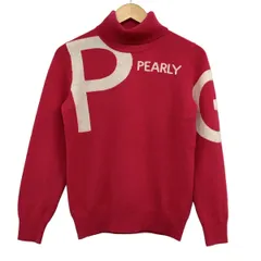 PEARLY GATES(パーリーゲイツ) 長袖セーター サイズ0 XS レディース ピンク タートルネック/カシミヤ