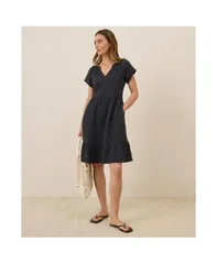 パクト レディース トップス ワンピース コットン Pact Womens Organic Cotton Coastal Double Gauze Breezy Dress Black ブラック