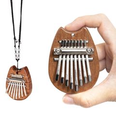 [Stock Clearance Sale] Mini Premium Wood Finger Piano, 8 Keys, Finger Percussion Instrument, Thumb Piano, Finger Music Box, Kalimba, Beginner Set, LIKENNY, Suitable for Children and Adults, Beginners