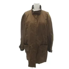 レリアン Leilian 美品 コート 9 茶 ブラウン スタンドカラー フラップポケット ボタン留 ミドル ハーフ丈 /HW ■ECD001