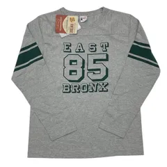 未使用品 灰 L C3-J403 Champion チャンピオン フットボールTシャツ ロンT gray ランタグ ランナーズタグ