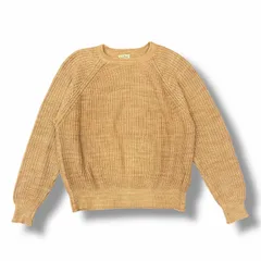 L.L.Bean 80s ラグランセーター ニットトレーナー USA製 エルエルビーン ベージュ L （13121M）