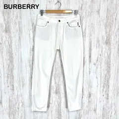BURBERRY BLUE LABEL バーバリーブルーレーベル ノバチェック ストレート デニム ジーンズ ホワイト レディース パンツ