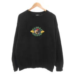 エクストララージ X-LARGE HIGH COMPANY FLAG CREWNECK SWEAT スウェット トレーナー 刺繍 XL 黒 ブラック /YJ ■GY18