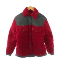 リーバイス レッドタブ Levi's RED TAB J36 024848 ダウンジャケット コーデュロイ 切替 ウエスタンヨーク ジップアップ L レッド /HK