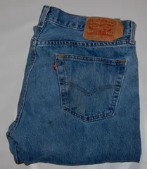 送料無料! USED Levis リーバイス 501 デニム フェードブルー メキシコ製 W34 　L-97