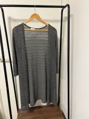 グレー ロング カーディガン ニット 1150