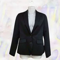 NEXTBLUE　ネクストブルー　テーラードジャケット　ブラック　レディース　ポケット　定番　通勤　ビジネス　オフィス　S-Mサイズ