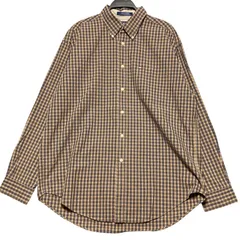 90年代 TOMMY HILFIGER トミーヒルフィガー チェック柄 長袖 ボタンダウンシャツ メンズL 古着 100%コットン ベージュ系マルチカラー ヴィンテージ【長袖シャツ】/ IA343