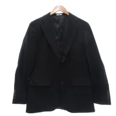 スーツセレクト SUIT SELECT テーラードジャケット AB6 黒 ブラック 無地 ノッチドラペル 2B 長袖 /KB ■GY66