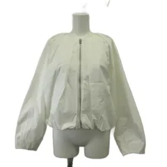 オペークドットクリップ OPAQUE.CLIP ノーカラージャケット ブルゾン アウター ジップアップ M 白 ホワイト /XZ ■ECC002