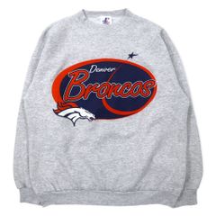 LOGO ATHLETIC 90年代 NFL プリント スウェット L グレー コットン 裏起毛 DENVER BRONCOS メキシコ製