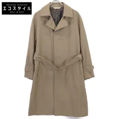 Paul Stuart ポールスチュアート ﾍﾞｰｼﾞｭ ﾍﾞﾙﾄ付き ｳｰﾙ ｽﾃﾝｶﾗｰｺｰﾄ 48