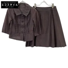 KOJI WATANABE STYLE コージワタナベスタイル ﾌﾞﾗｳﾝ ｽﾄﾗｲﾌﾟ柄 ｾｯﾄｱｯﾌﾟ 9