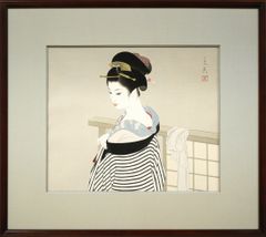 油絵 菅家令子 絵 絵画 インテリア額付(黒) F4-252023 雪国子供たち