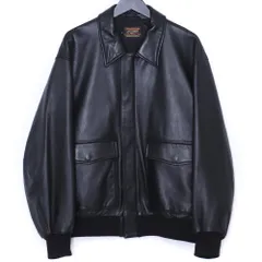 SKOOKUM × JOURNAL STANDARD relume 別注 A-2 レザーフライトジャケット Lサイズ ブラックのサムネイル