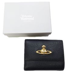 Vivienne Westwood 三つ折り財布 ブラック ゴールドオーブ - メルカリ
