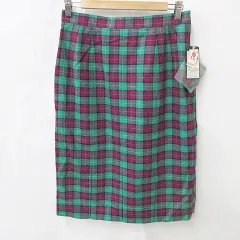 CARLO カルロ スカート タイト プリーツ チェック ロング ピンク グリーン 緑 13