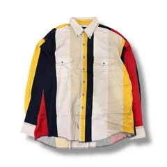 wrangler★ラングラー★90年代★90s ★ストライプシャツ ★古着 ★Vintage　★ビンテージ　★オールド　★ストライプ　★長袖シャツ　★ランダムストライプ　★ストリート　★BIG ★オーバーサイズ