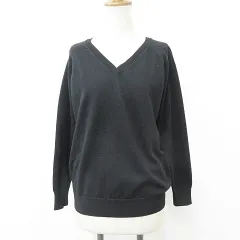 バンヤードストーム BARNYARDSTORM ニット セーター Vネック 長袖 カシミヤ混 ブラック 黒 0